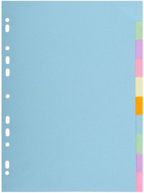 Exacompta Forever Blank Dividers  Assorted 10 Part 170 gsm Cardboard 2610E  