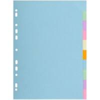 Exacompta Forever Blank Dividers  Assorted 10 Part 170 gsm Cardboard 2610E  