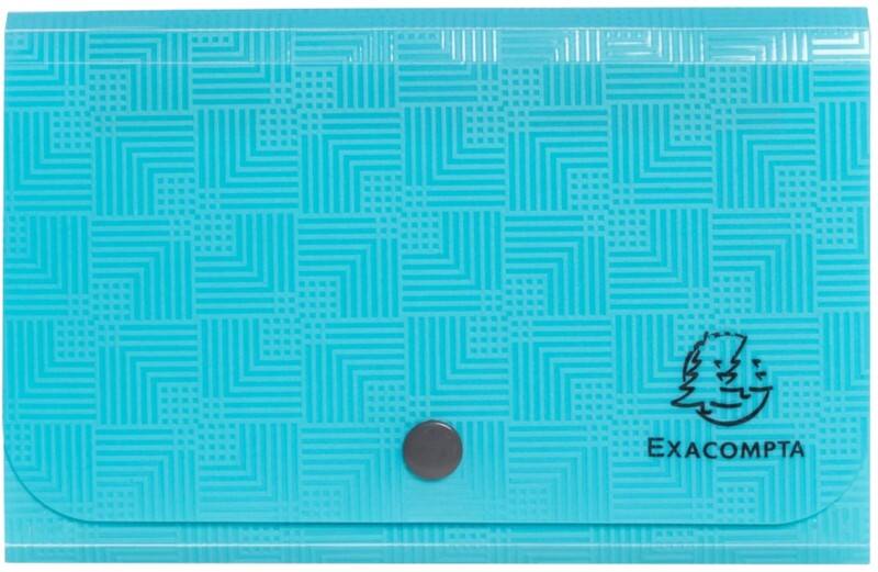 Exacompta Pop'N Co Multipart File 54 x 85 mm PP (Polypropylene) Blank Cyan 55499E  