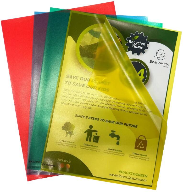 Exacompta Forever Cut Flush Folder A4 Assorted PP (Polypropylene)  0,12 mm Pack of 25  
