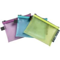 Exacompta Pop'N Co Accessory Pouch 38120E A6 Zip EVA (Ethylene-Vinyl Acetate), PP (Polypropylene) Landscape 16.8 (W)12.5 (D)0.4 (H) cm Assorted Pack of 3