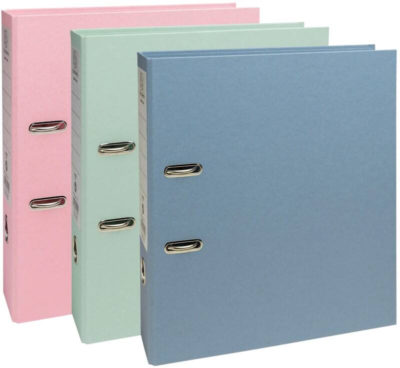 Exacompta AutentiK Lever Arch File A4 Assorted 53239E Cardboard Pack of 10