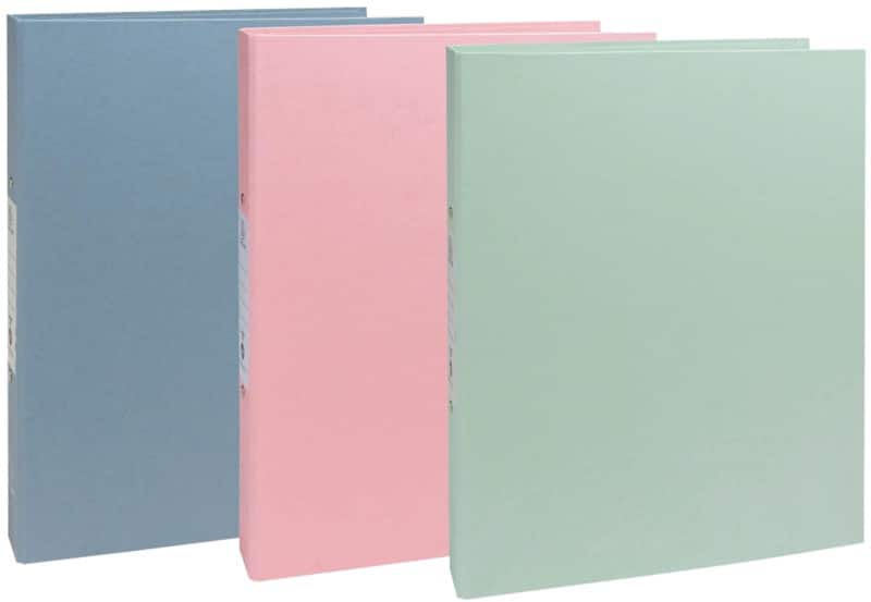 Exacompta AutentiK 30 mm Ring Binder Cardboard A4 2 Rings Assorted 54239E Pack of 10