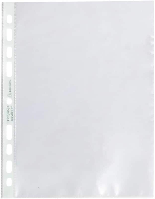 Exacompta Forever Punched Pockets  Transparent 9 Holes 51100E Pack of 50