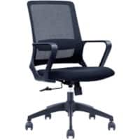 Viking Sofi Office Chair Tilting Mechanism Mesh Fabric Fixed Armrests Height-Adjustable Seat Black 110 kg 585 x 445 mm