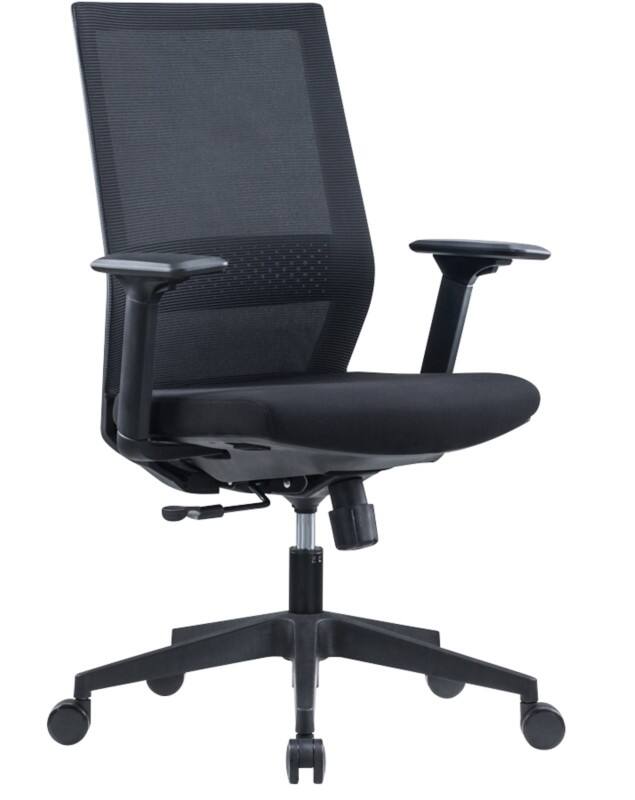 Viking Vega Office Chair Synchro Mechanism Mesh Fabric 3D Armrests Height-Adjustable Seat Black 110 kg 675 x 535 mm