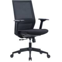 Viking Vega Office Chair Synchro Mechanism Mesh Fabric 3D Armrests Height-Adjustable Seat Black 110 kg 675 x 535 mm