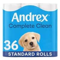 Andrex Complete Clean Toilet Paper 3 Ply 04474132 Pack of 36