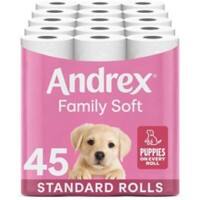 Andrex Family Soft Toilet Paper 2 Ply 04970108 Pack of 45
