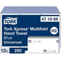 Tork Xpress H2 Multi-fold Hand Towel Blue 1 Ply 471069 Pack Of 3000