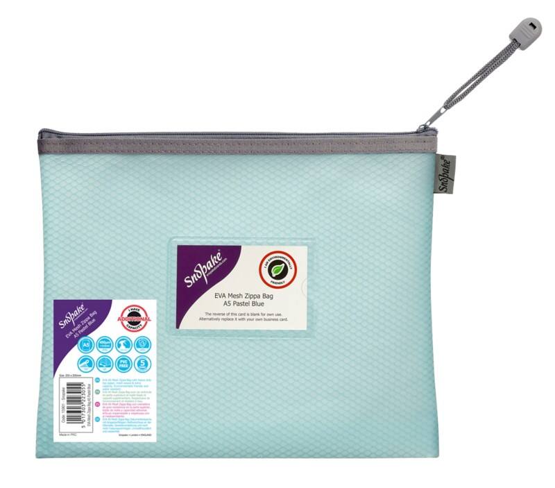Snopake Zip Lock Bags A5 EVA (Ethylene-Vinyl Acetate) Landscape 26 (W)2 (D)22 (H) cm Pastel Blue Pack of 3
