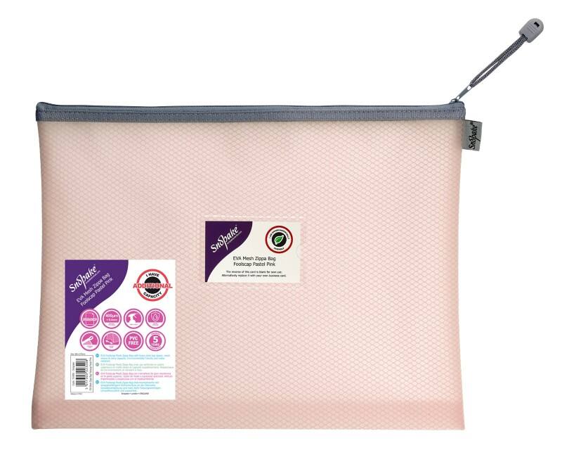 Snopake Zip Lock Bags A4 Foolscap EVA (Ethylene-Vinyl Acetate) Landscape 36.5 (W)2 (D)28 (H) cm Pastel Pink Pack of 3