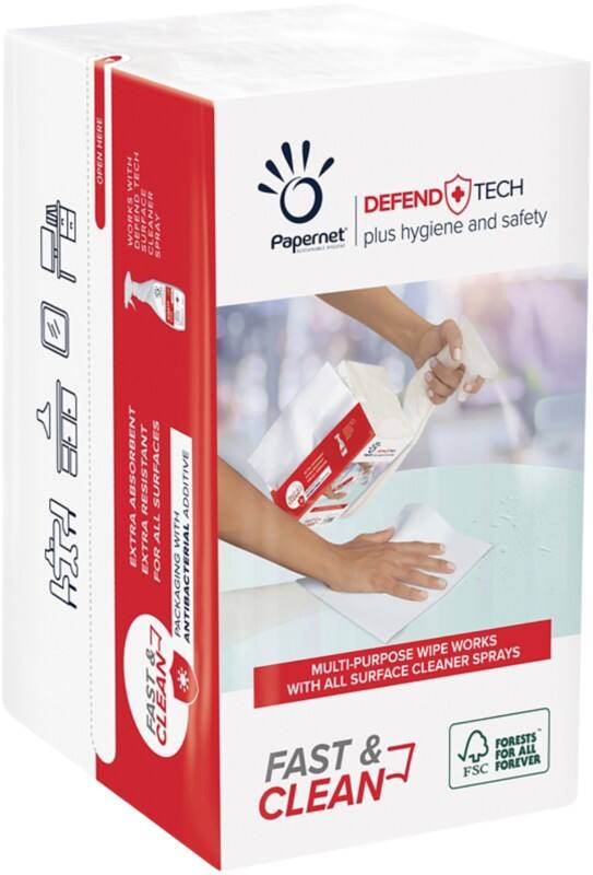 Papernet Defend Tech  Cleaning wipes White 2 Ply 0.3325 m 419295 100 Sheets Pack of 20