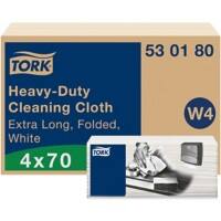 Tork W4 Premium Cleaning Cloth White 35.5 x 61.5 cm Pack of 4 of 70 Sheets