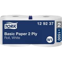 Tork W1 Universal Wiping Paper 2 Ply 1500 Sheets Pack of 2