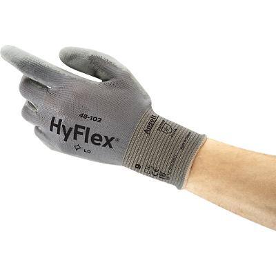 HyFlex Non-Disposable Handling Gloves Nylon, PU (Polyurethane) Size 9 Grey Pack of 12 Pairs of 2 Gloves