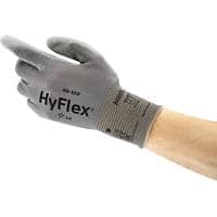 HyFlex Non-Disposable Handling Gloves Nylon, PU (Polyurethane) Size 10 Grey Pack of 12 Pairs of 2 Gloves
