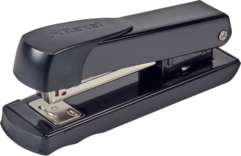 Rexel Meteor Desktop Stapler 2100019 Half Strip Black 20 Sheets No.56, No.16 Metal