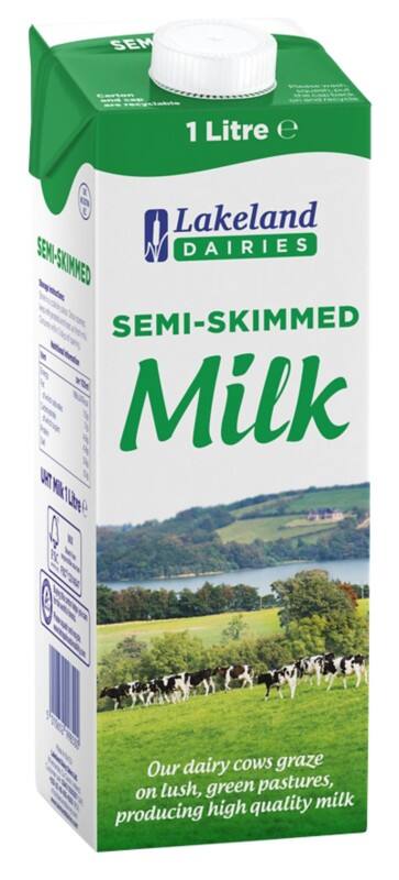 Lakeland DAIRIES UHT Semi Skimmed Milk 1.5 % 1 L Pack of 12