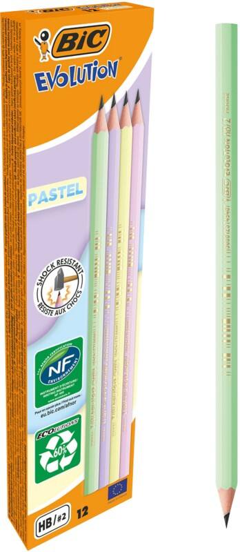 BIC Evolution Pastel Pencil #2 518307 Pack of 12