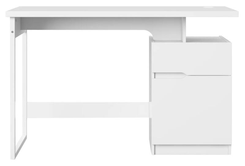 DOREL HOME Bridport Home Office Desk White 2 Drawers 1,168 (W) x 584 (D) x 737 (H) mm Wood