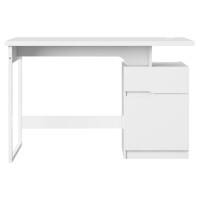 DOREL HOME Bridport Home Office Desk White 2 Drawers 1,168 (W) x 584 (D) x 737 (H) mm Wood