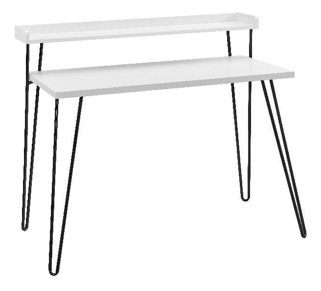 DOREL HOME Haven Retro Home Office Desk White 4 Metal legs 1,135.38 (W) x 604 (D) x 899.16 (H) mm Wood