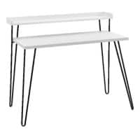 DOREL HOME Haven Retro Home Office Desk White 4 Metal legs 1,135.38 (W) x 604 (D) x 899.16 (H) mm Wood