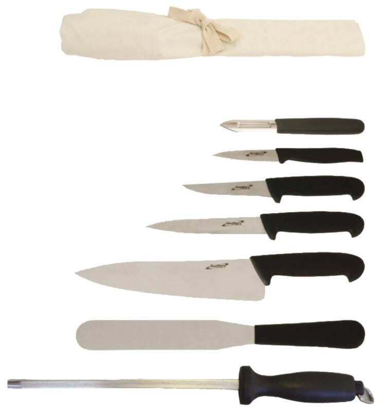 Genware Knife Set Black KNIFESET7