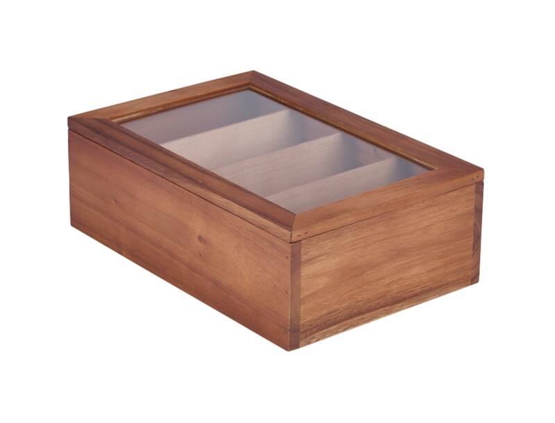 Genware Tea Box Brown WTB