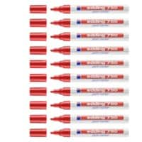 edding 750 Permanent Marker Bullet Red Pack of 10