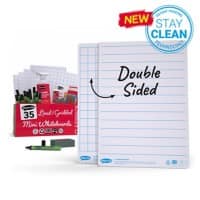 Show-me Whiteboard Set Non Magnetic Polypropylene Double 34.7 (W) x 24 (H) cm