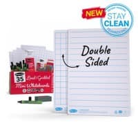 Show-me Whiteboard Set Non Magnetic Polypropylene Double 34.7 (W) x 24 (H) cm