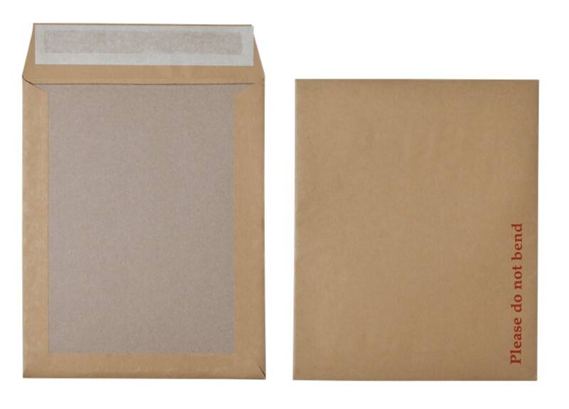 Viking Non standard Peel and Seal Boardback Envelopes Brown 318 (W) x 394 (H) mm Plain 110 gsm Pack of 5