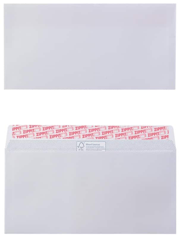 Viking DL Peel and Seal Business Envelopes White 220 (W) x 110 (H) mm Plain 100 gsm Pack of 50