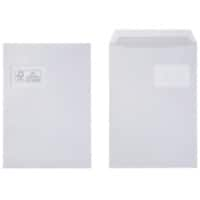 Viking Peel and Seal Envelopes White with Window 100 gsm Pack of 75