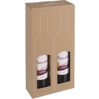 Dinkhauser Kartonagen Gift Box for Wine Bottles Cardboard 374 mm (H) Brown Pack of 10