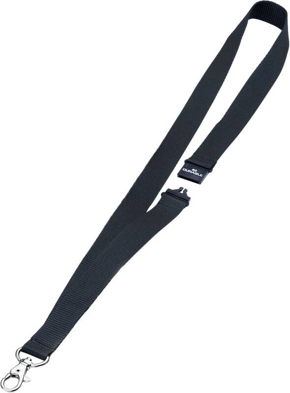 DURABLE Lanyard Clip 2 x 40 cm Black Pack of 10