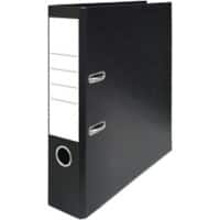 Lever Arch File A4 80 mm Black 2 ring Cardboard, PP (Polypropylene) Textured 10 Pieces