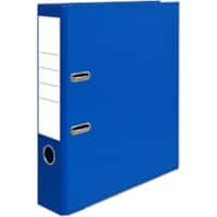 Lever Arch File A4 80 mm Blue 2 ring Cardboard, PP (Polypropylene) Textured 10 Pieces