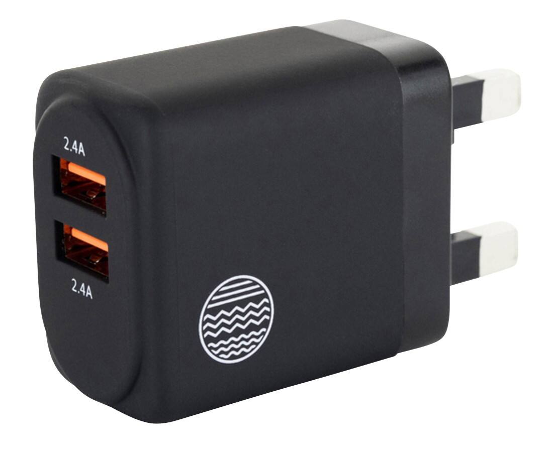 OUR PURE PLANET UK USB Wall Charger Black OPP153