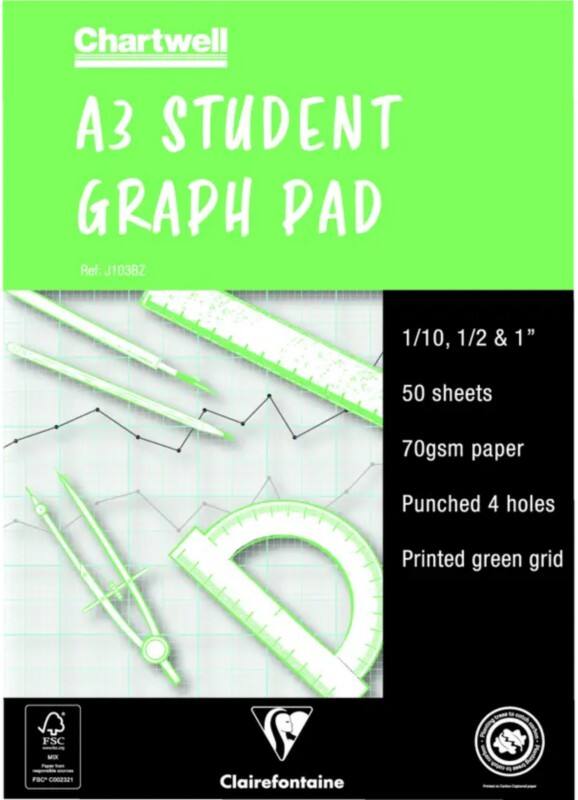 Chartwell A3 Graph Pad White 70 gsm