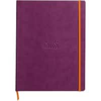 Rhodia Notebook A4+ Ruled Casebound Side Bound Soft Cover Purple Not perforated 160 Pages