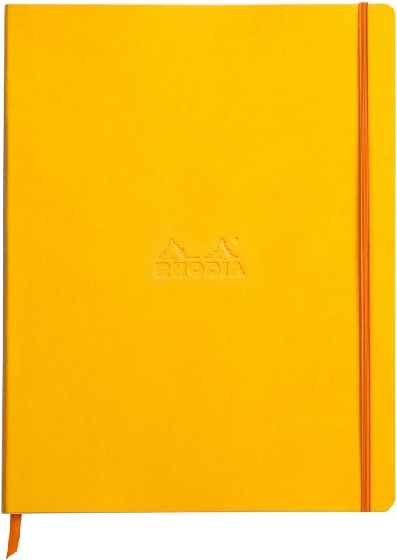 Rhodia Notebook A4+ Ruled Casebound Side Bound Soft Cover Daffodil Not perforated 160 Pages