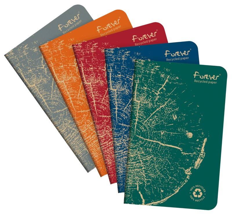 Clairefontaine Forever Notebook A6 Ruled Stapled Side Bound Soft Cover Assorted Not perforated 96 Pages