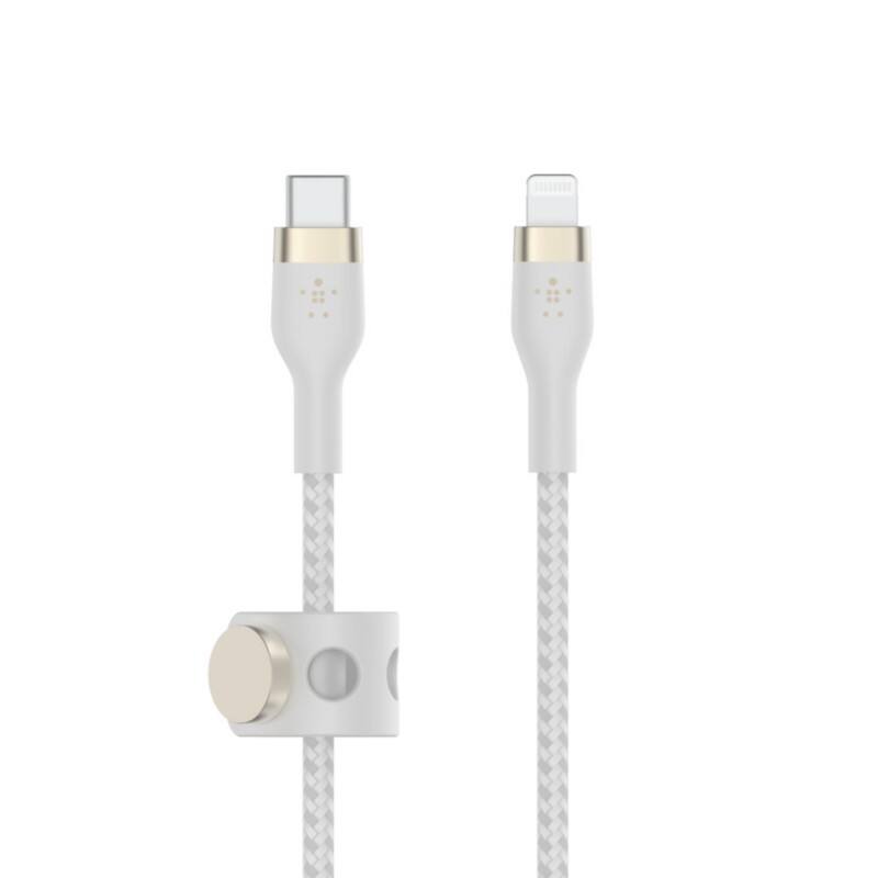 Belkin BOOST CHARGE PRO Flex Charging Cable USB-C Male Apple Lightning 1 m White