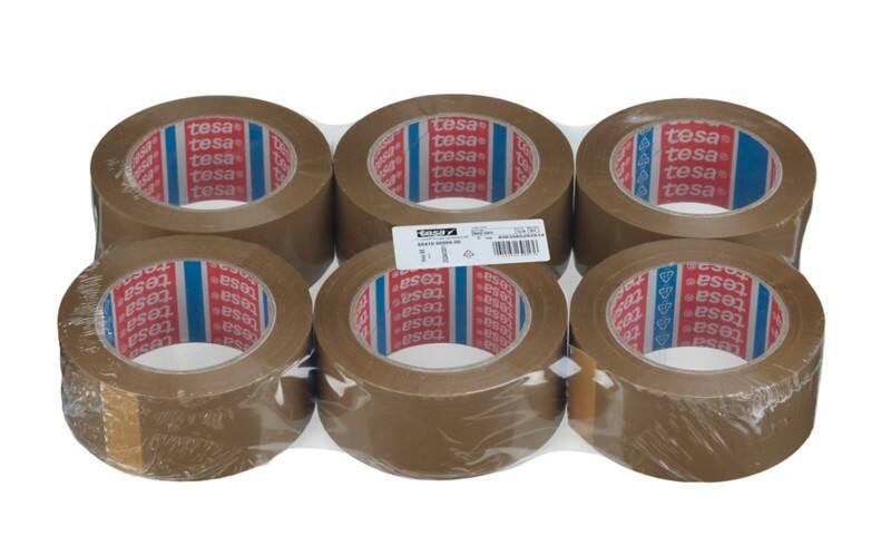 tesa Packaging Tape High Noise tesa pack Brown 50 mm (W) x 132 m (L) PET (Polyethylene Terephthalate) 4024 Pack of 6