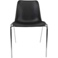 Realspace Iris Visitor Chair Black 120 kg 490 x 430 x 770 mm Pack of 5
