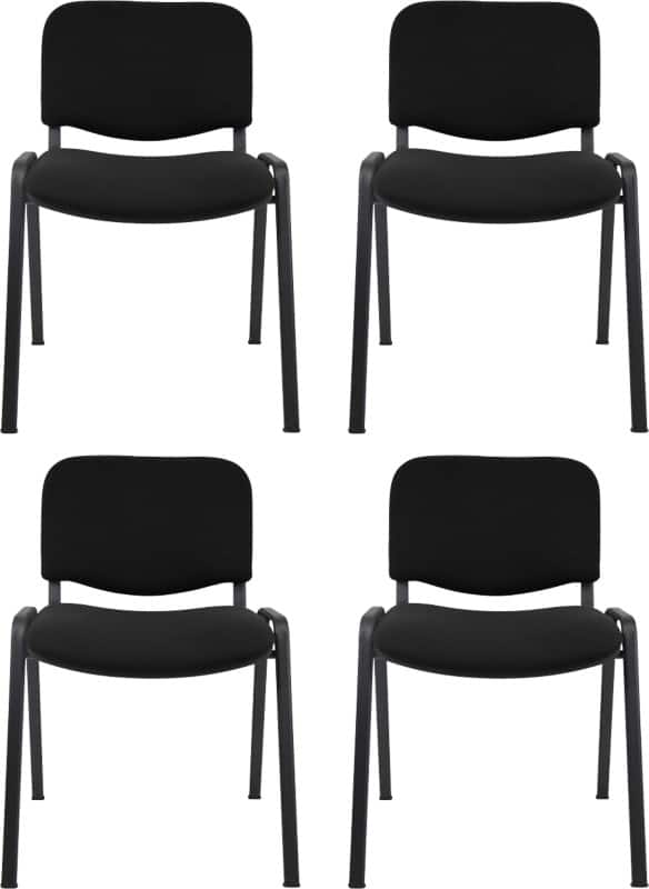 Viking Realspace ISO Visitor Chair Black 120 kg D5SUK/IN 530 x 540 x 800 mm Pack of 4