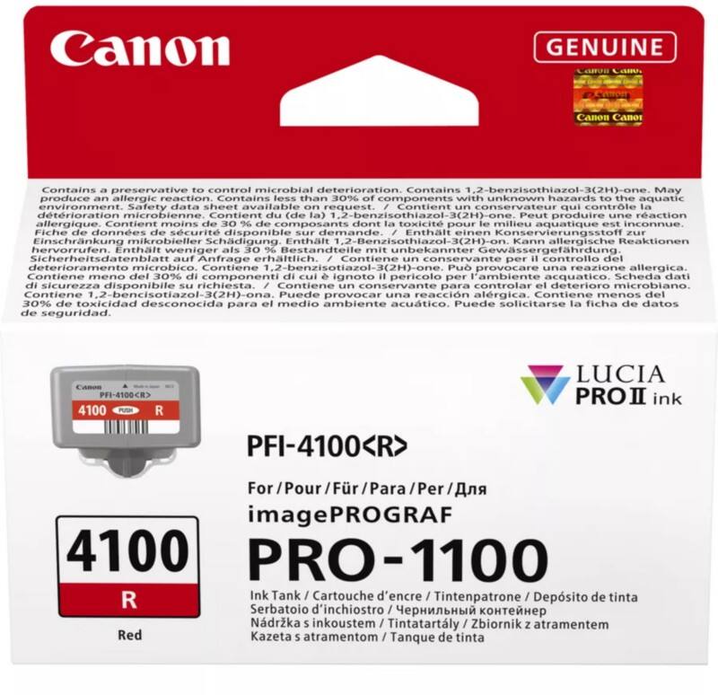 Canon PFI-4100R Original Ink Cartridge Red   